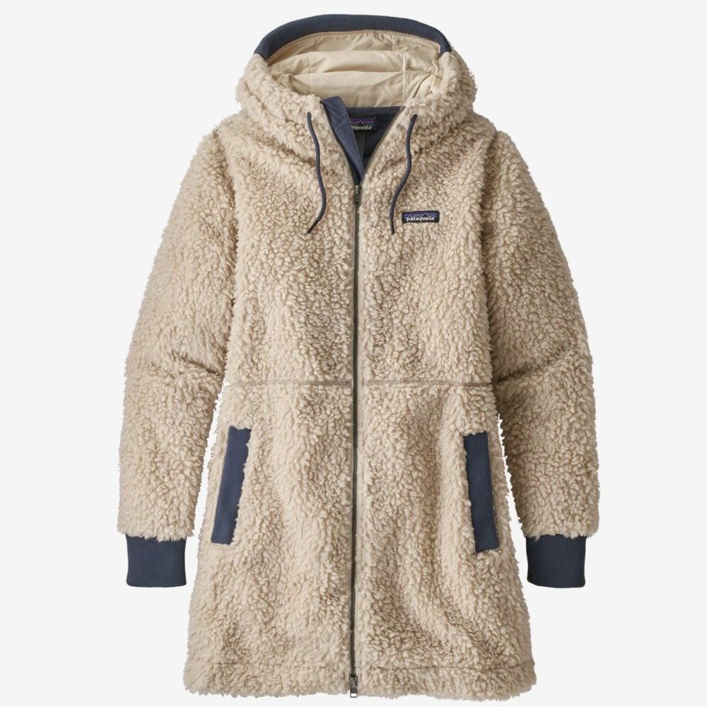 Women's Dusty Mesa Fleece Parka- Size S - Natural w/Smolder Blue
